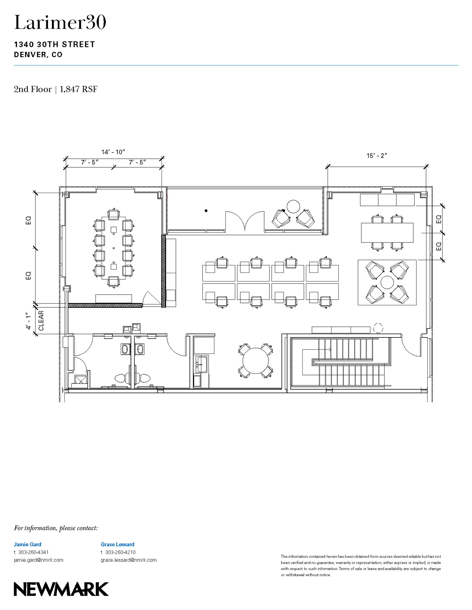1330-1340 30th St, Denver, CO à louer Plan d’étage– Image 1 sur 1