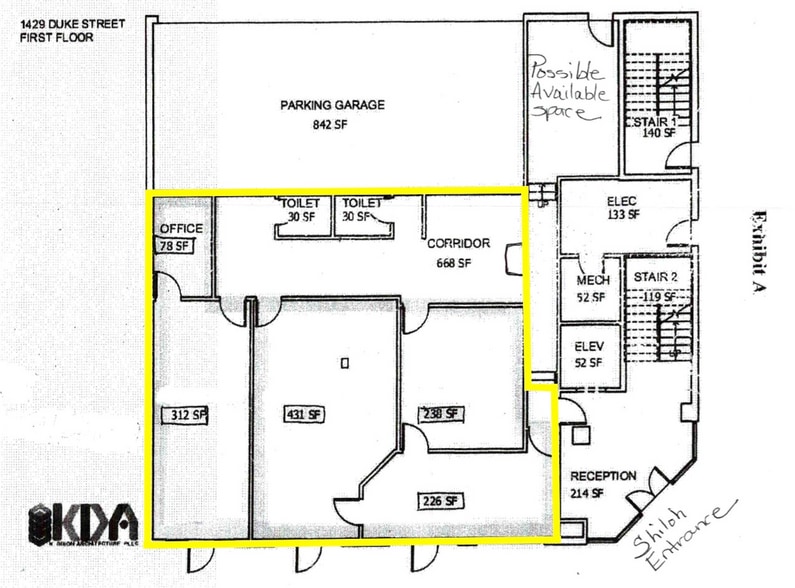 1429 Duke St, Alexandria, VA à louer - Plan d’étage – Image 3 sur 7