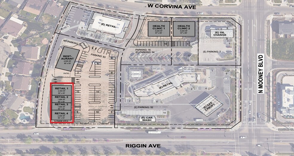 NWC Mooney & Riggin Ave, Visalia, CA à louer - Photo de l’immeuble – Image 2 sur 5