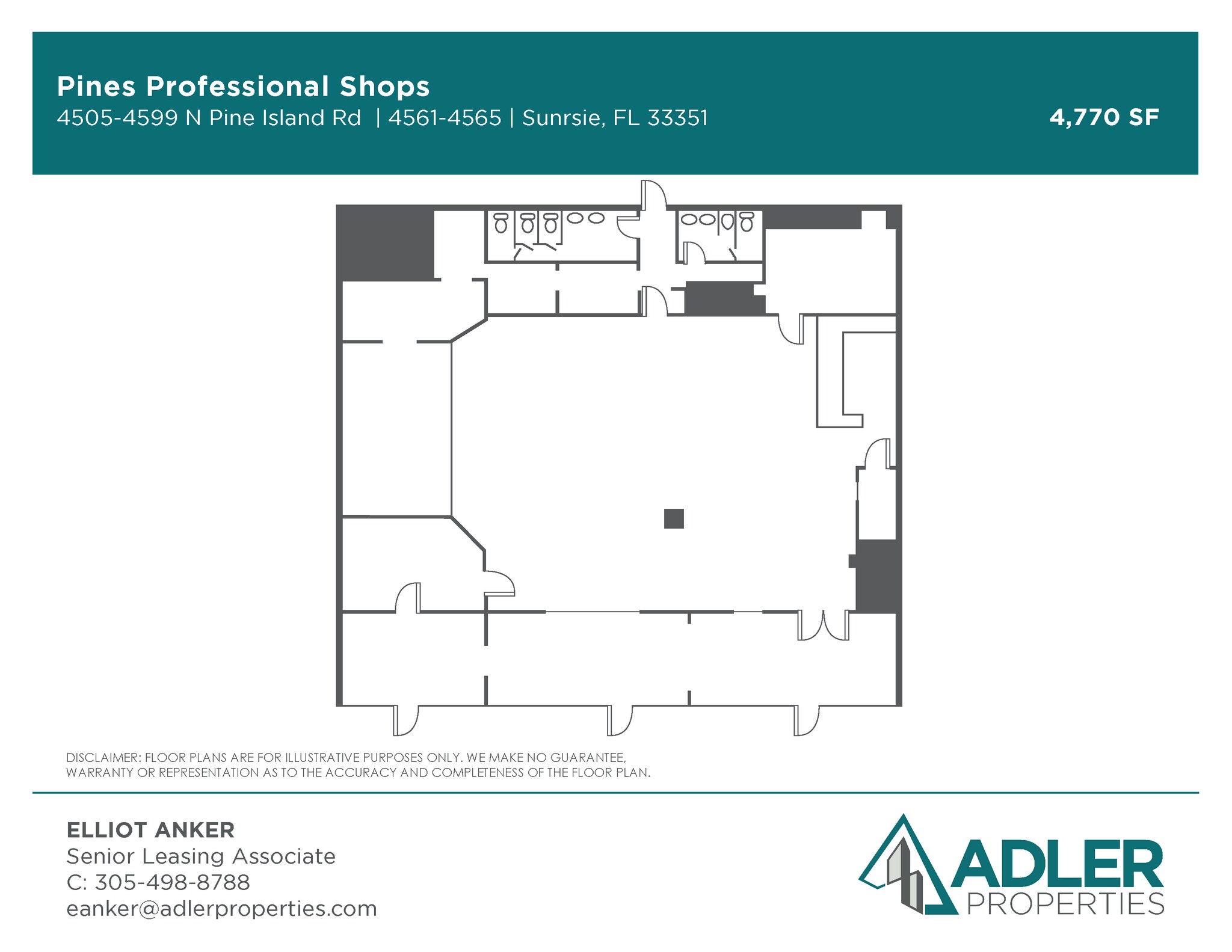 4505-4599 N Pine Island Rd, Sunrise, FL à louer Plan d’étage– Image 1 sur 14
