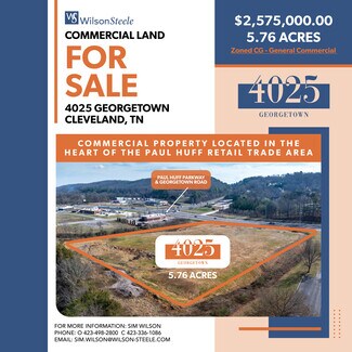 Plus de détails pour 4025 Georgetown Rd NW, Cleveland, TN - Terrain à vendre