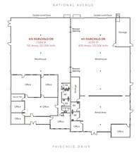 411-415 Fairchild Dr, Mountain View, CA à louer Plan d’étage– Image 1 sur 1