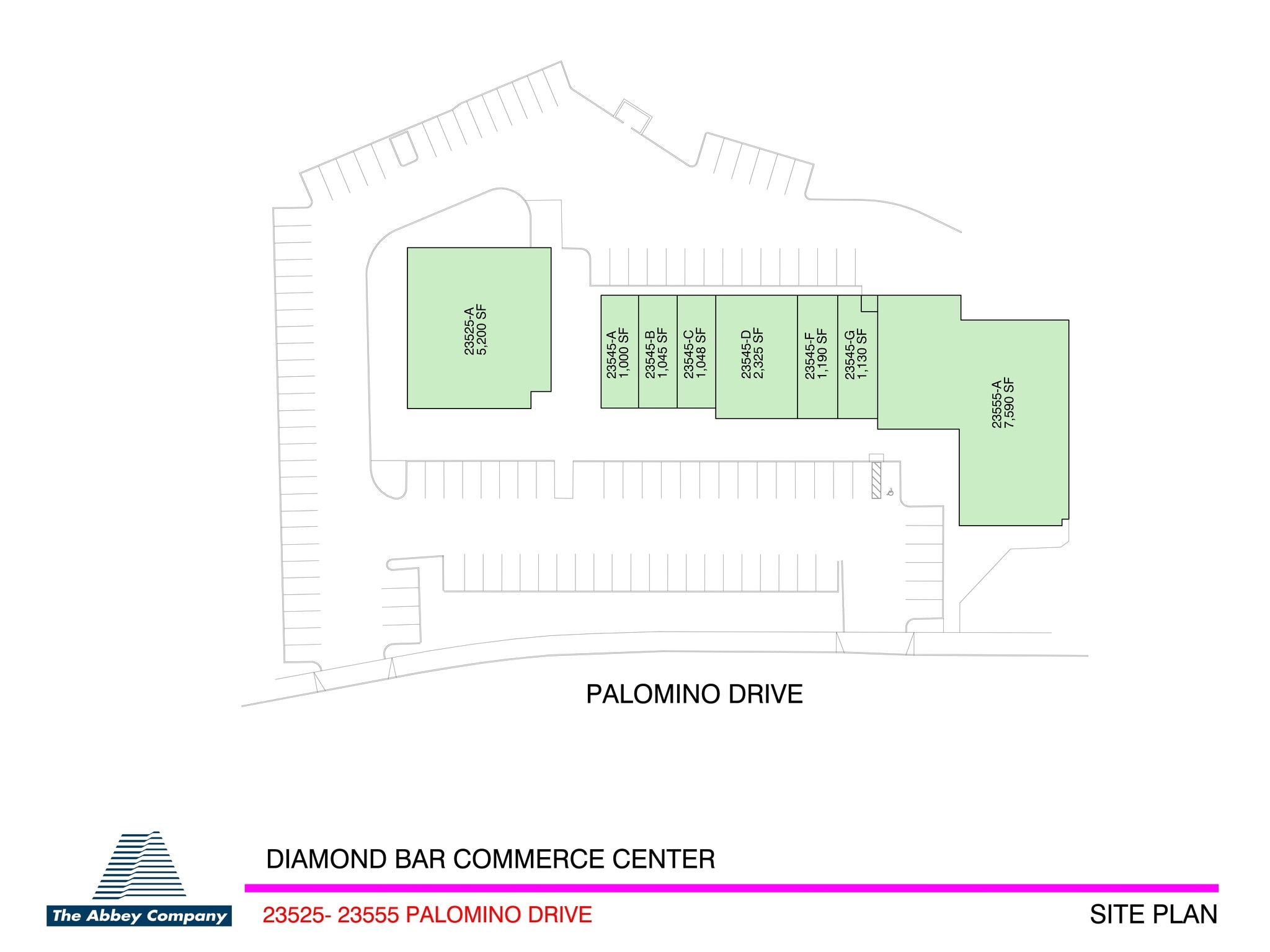 23525-23555 Palomino Dr, Diamond Bar, CA à louer Plan de site– Image 1 sur 1