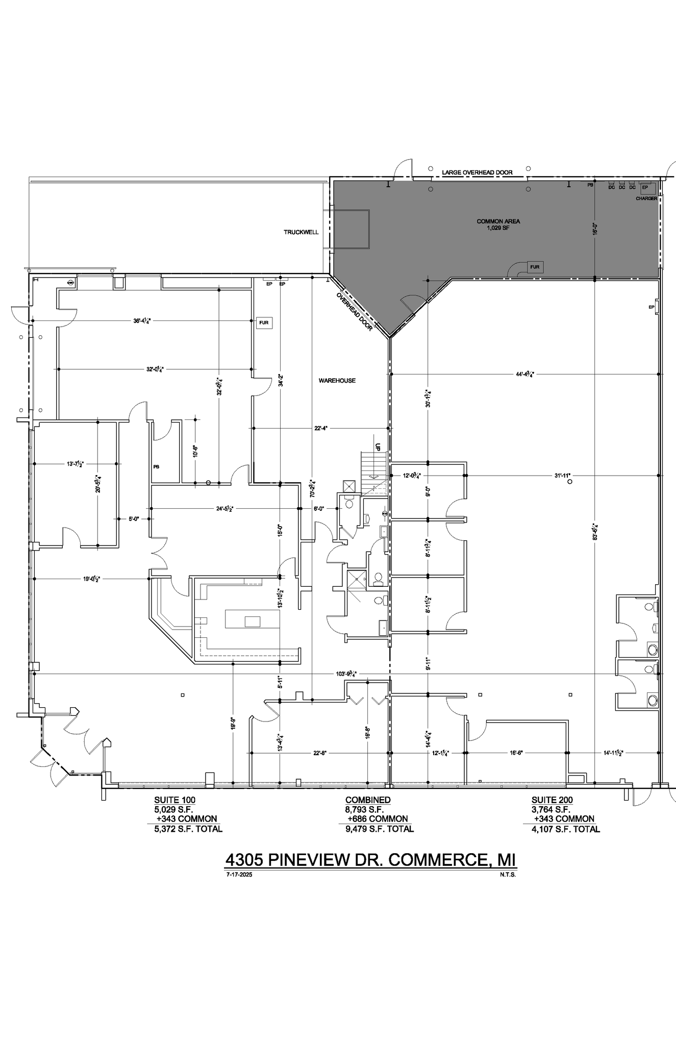 4305 Pineview Blvd, Commerce Township, MI à louer Plan d’étage– Image 1 sur 1