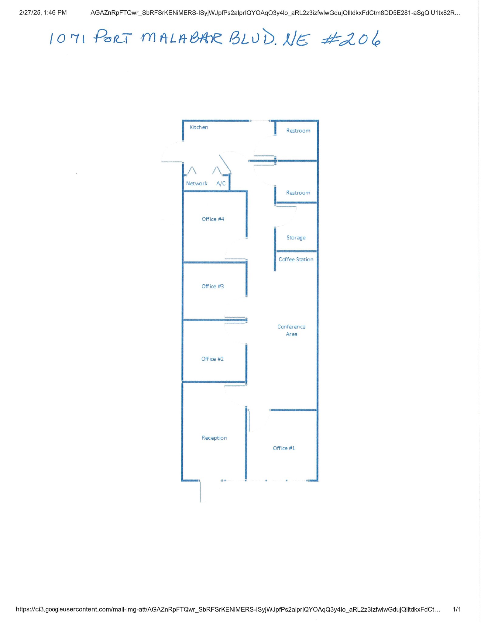 1071 Port Malabar Blvd NE, Palm Bay, FL à louer Plan de site– Image 1 sur 4