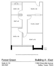 11910 Greenville Ave, Dallas, TX à louer Plan d’étage– Image 1 sur 1