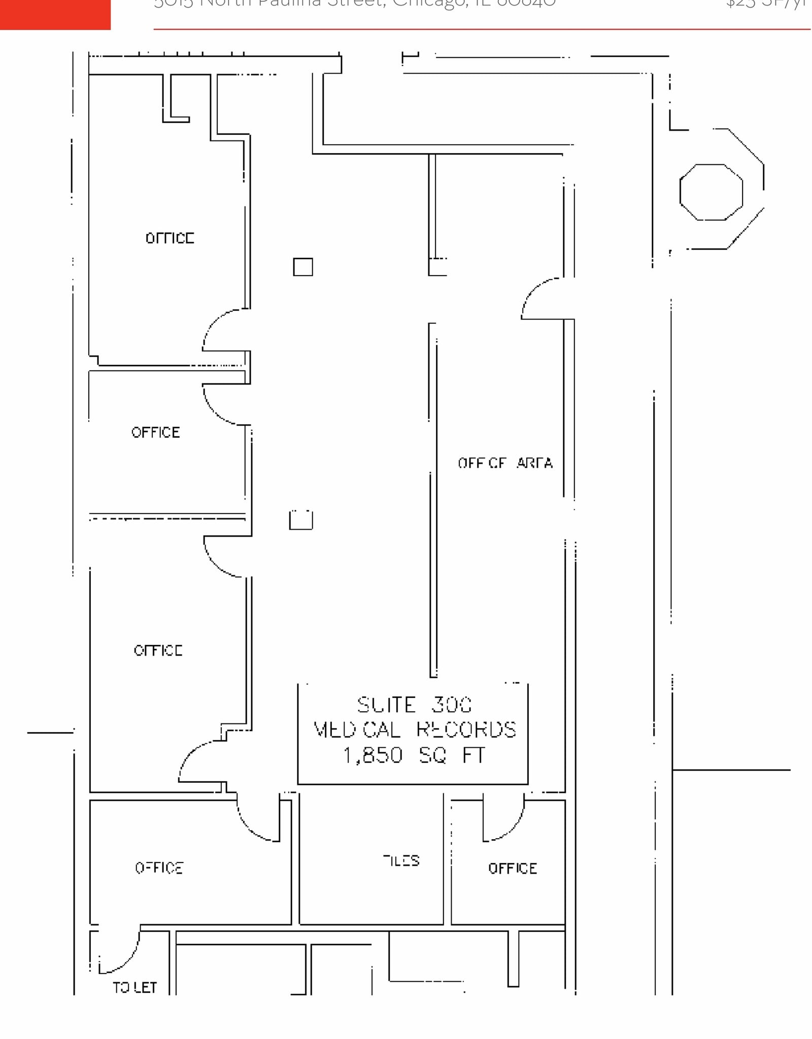 5015-5025 N Paulina St, Chicago, IL à louer Plan d’étage– Image 1 sur 4