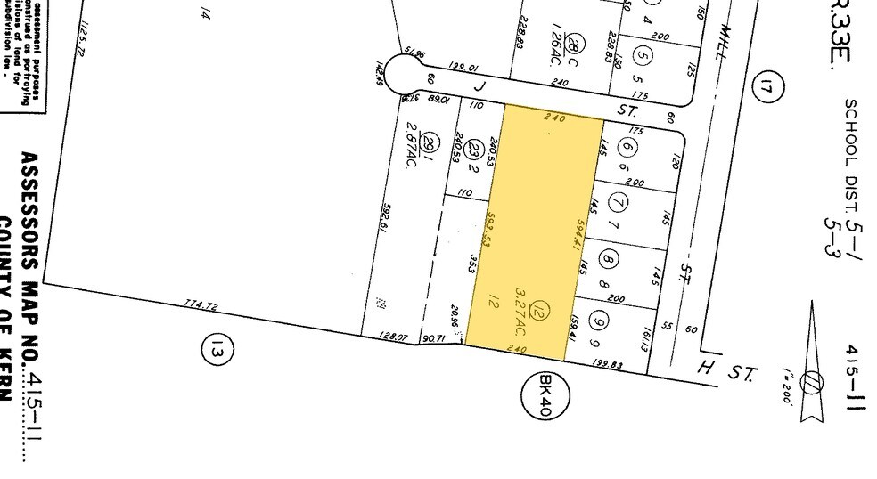 410 W J St, Tehachapi, CA à vendre - Plan cadastral – Image 3 sur 24