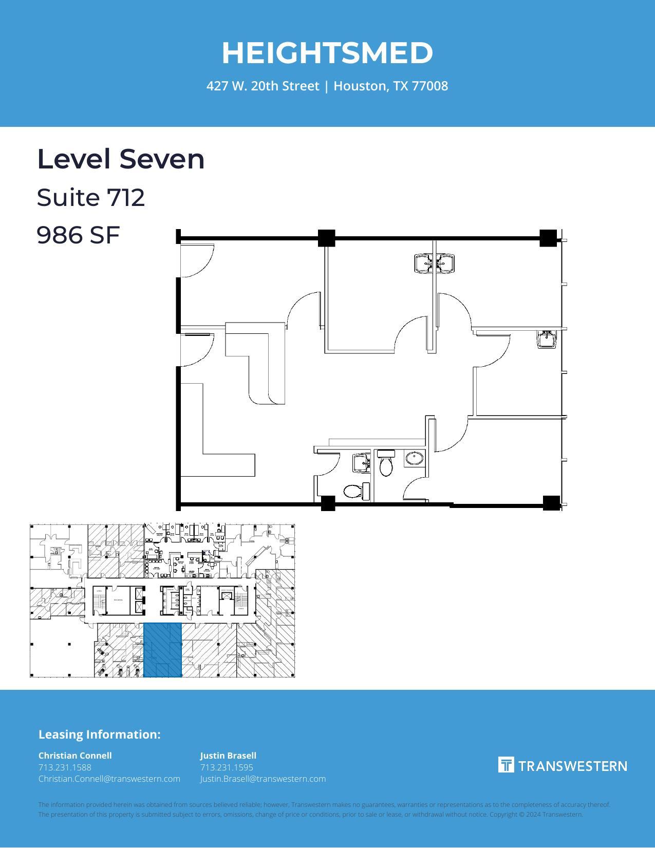 427 W 20th St, Houston, TX à louer Plan d’étage– Image 1 sur 1