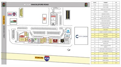 Markham & Shackleford, Little Rock, AR à louer Plan de site– Image 2 sur 2