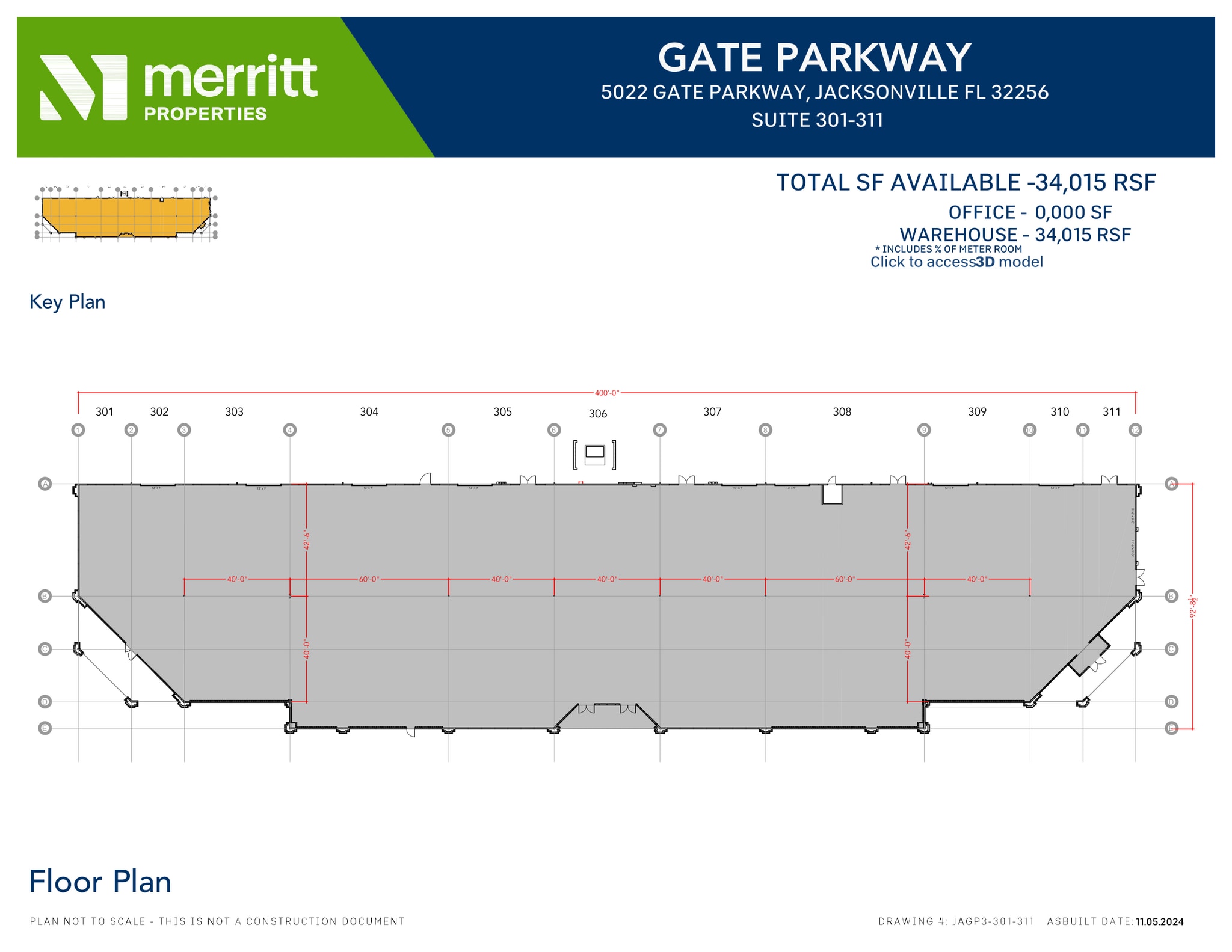 5022 Gate Pky, Jacksonville, FL à louer Plan d’étage– Image 1 sur 1