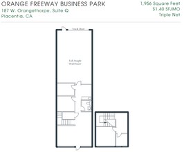 187 W Orangethorpe Ave, Placentia, CA à louer Plan d’étage– Image 1 sur 1