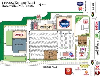 Plus de détails pour 110-192 Keating Rd, Batesville, MS - Local commercial à louer