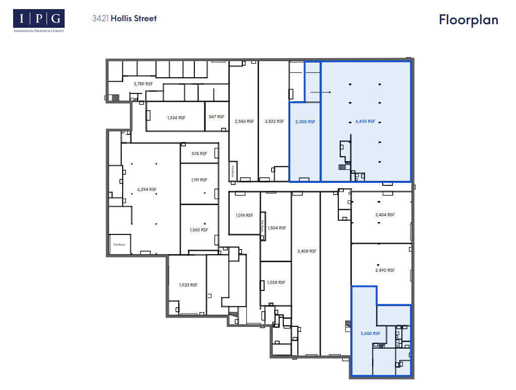 3421 Hollis St, Oakland, CA à louer Plan d’étage– Image 1 sur 1