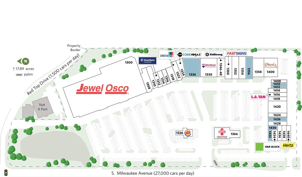 1300-1440 S Milwaukee Ave, Libertyville, IL à louer - Plan de site – Image 3 sur 12