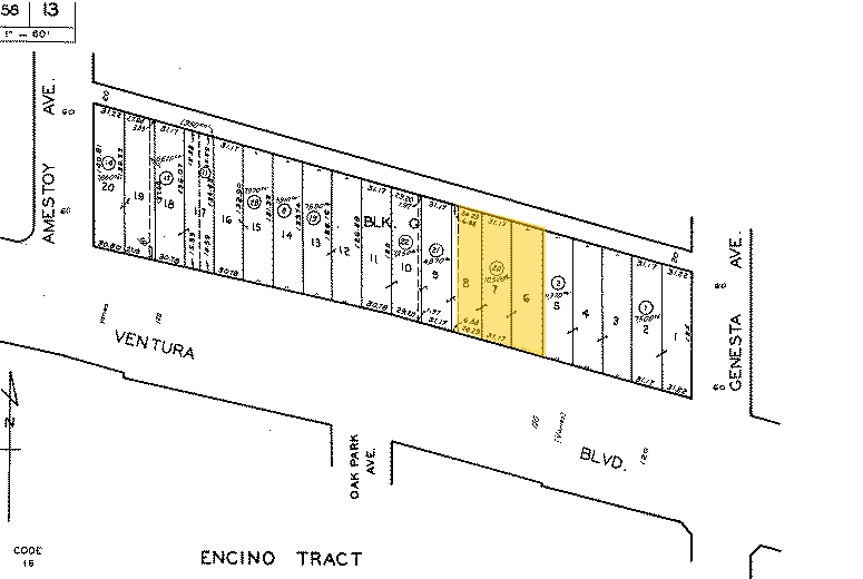 17017-17019 Ventura Blvd, Encino, CA à louer - Plan cadastral – Image 2 sur 3