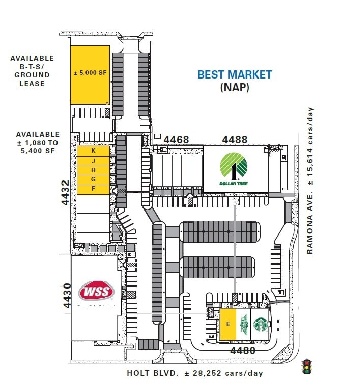 4480 Holt Blvd, Montclair, CA à louer Plan de site– Image 1 sur 1