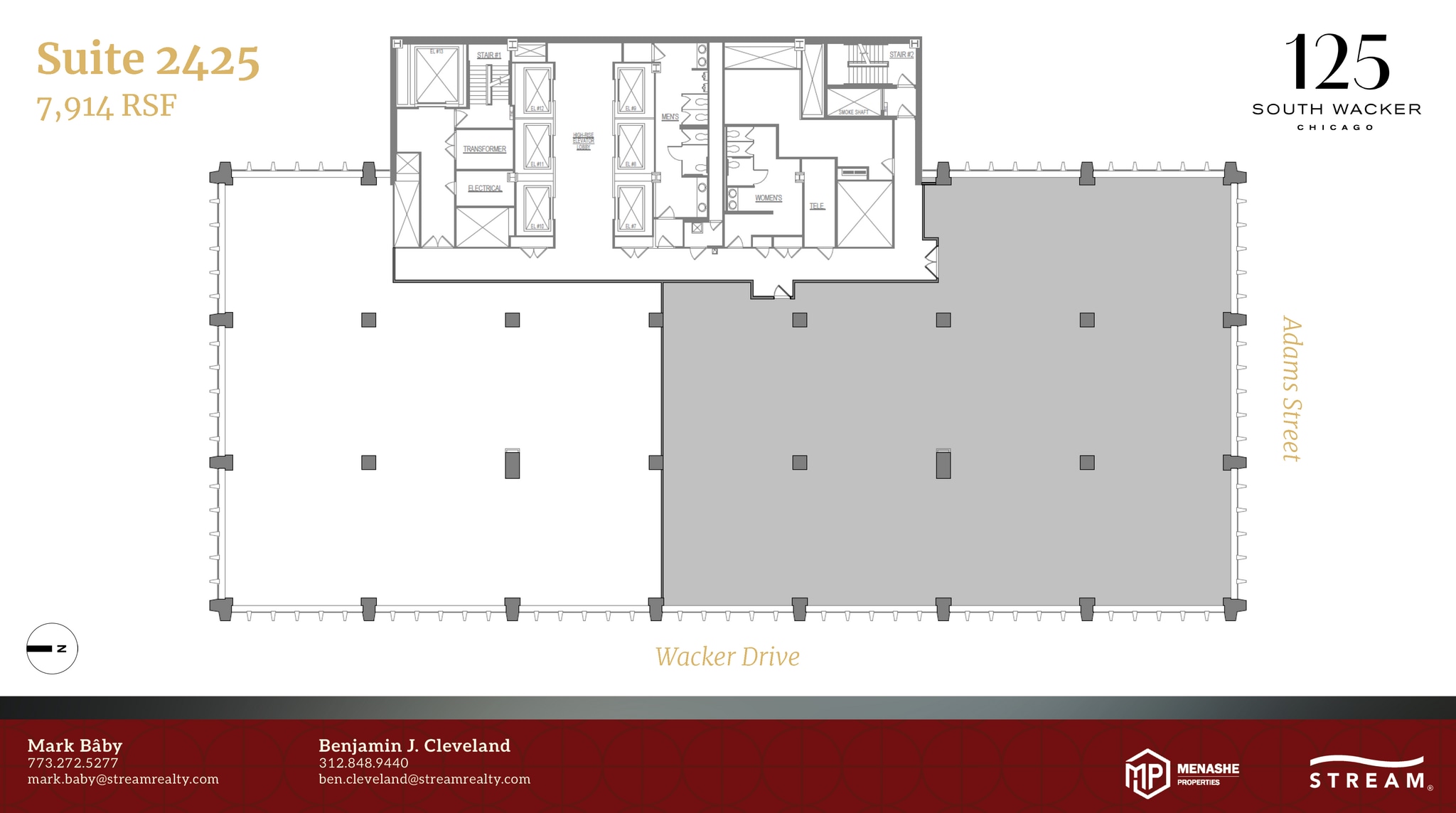 125 S Wacker Dr, Chicago, IL à louer Plan d’étage– Image 1 sur 1