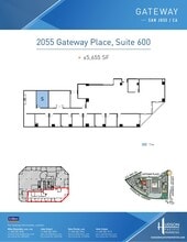 2033 Gateway Pl, San Jose, CA à louer Plan d’étage– Image 1 sur 16