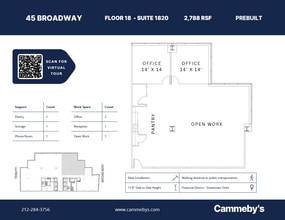 45 Broadway, New York, NY à louer Plan d’étage– Image 2 sur 11