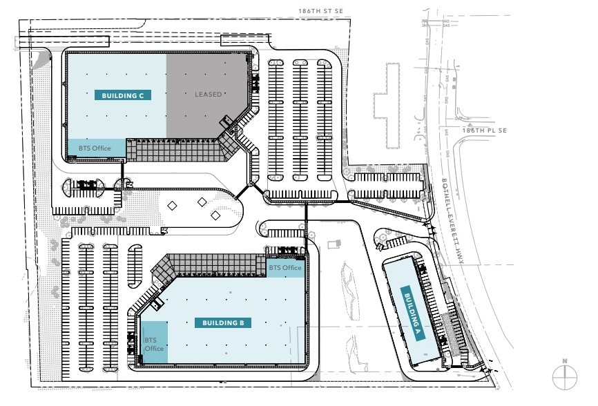 18712 Bothell Everett Hwy, Bothell, WA à louer Plan de site– Image 1 sur 2