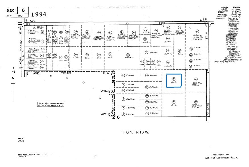 OFF of 50th Street West and Avenue E, Lancaster, CA à vendre - Plan cadastral – Image 1 sur 6