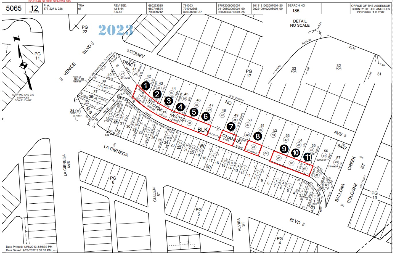 2600 La Cienega Blvd Aly, Los Angeles, CA à vendre Plan de site– Image 1 sur 2