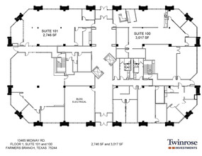 13465 Midway Rd, Farmers Branch, TX à louer Plan d’étage– Image 2 sur 5