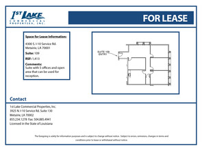 4300 S I-10 Service Rd, Metairie, LA à louer Plan d’étage– Image 1 sur 1