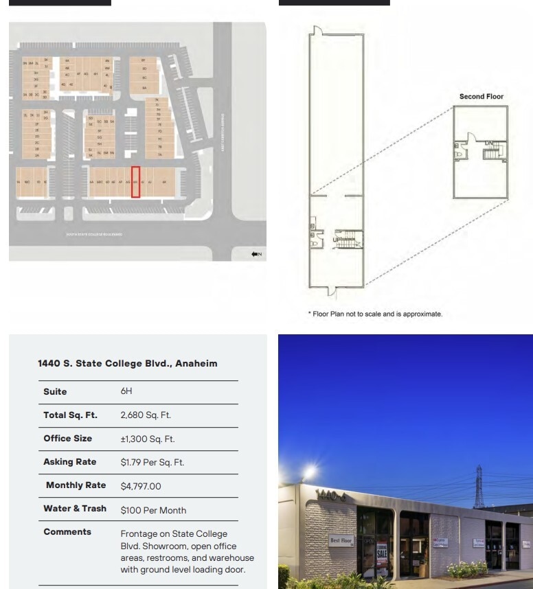 1440 S State College Blvd, Anaheim, CA à louer Plan d’étage– Image 1 sur 1