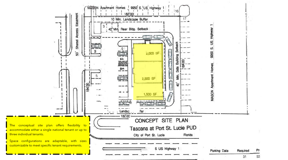 9851 S U.S. Highway 1 hwy, Port Saint Lucie, FL à louer - Plan de site – Image 3 sur 3