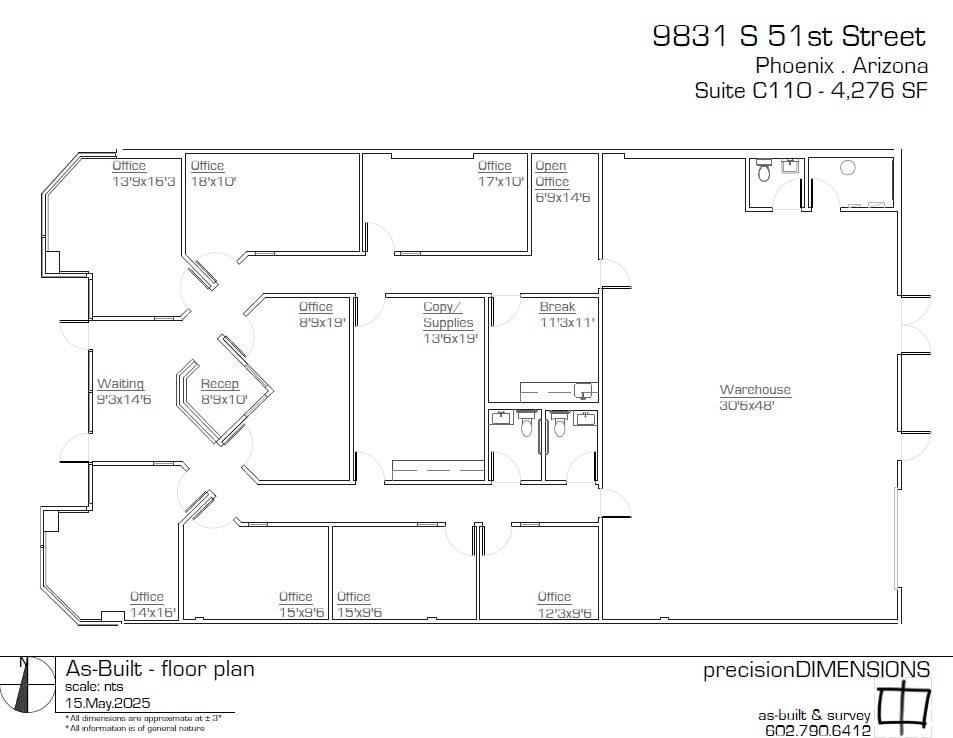 9831 S 51st St, Phoenix, AZ à louer Plan d’étage– Image 1 sur 1