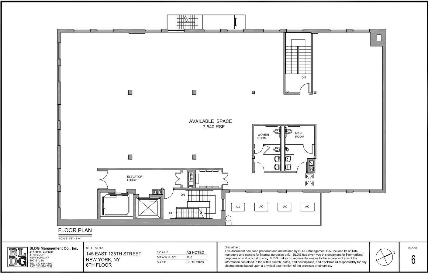 145-147 E 125th St, New York, NY à louer Plan d’étage– Image 1 sur 1