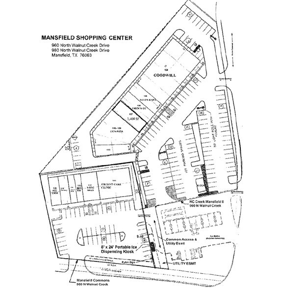 980 N Walnut Creek Dr, Mansfield, TX à louer - Plan de site – Image 2 sur 3