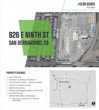 Plus de détails pour 826 E 9th St, San Bernardino, CA - Terrain à vendre