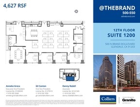 500-550 N Brand Blvd, Glendale, CA à louer Plan d’étage– Image 1 sur 1