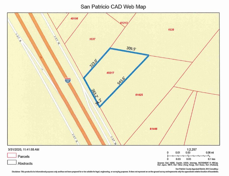 4100 Interstate 37, Odem, TX à vendre - Plan cadastral – Image 2 sur 3