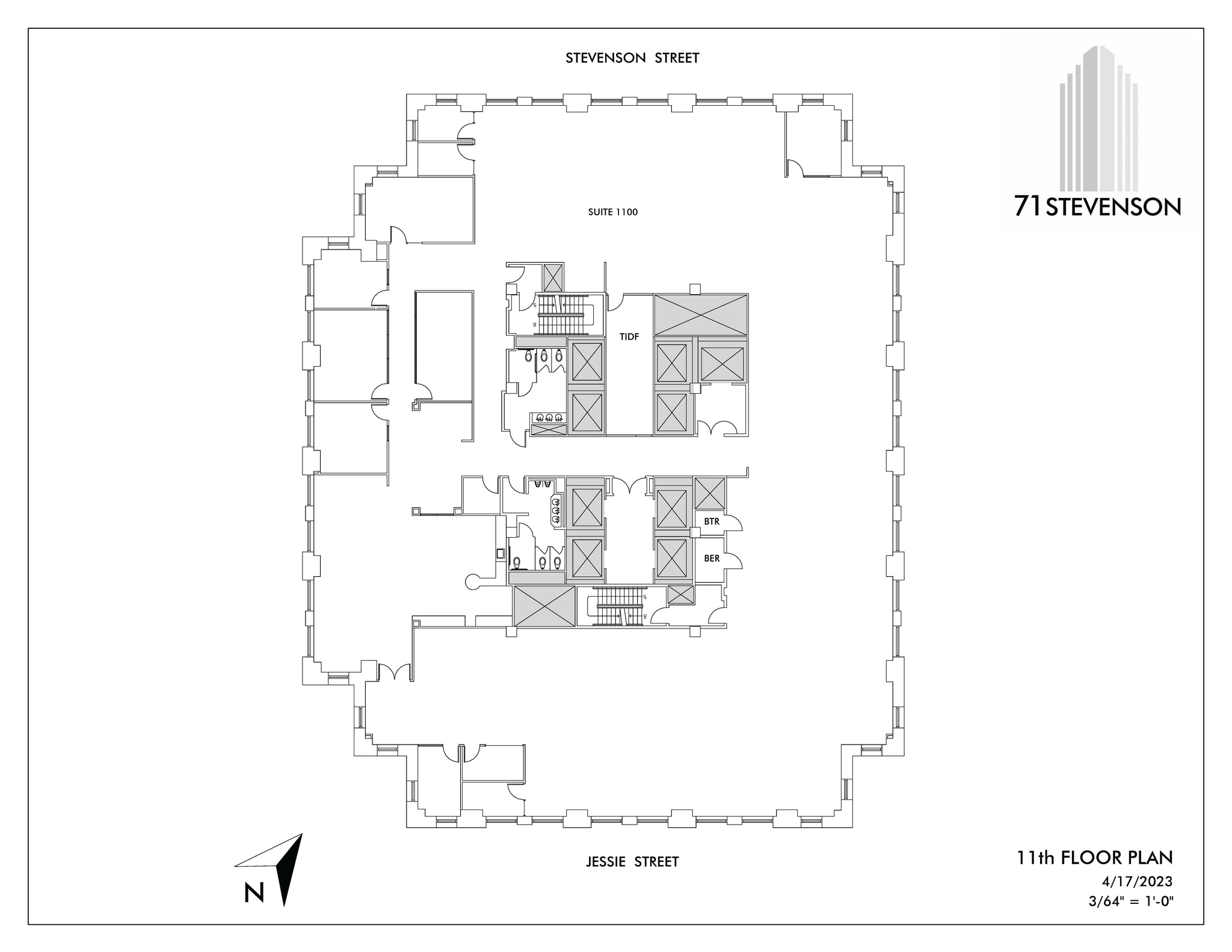 71 Stevenson St, San Francisco, CA à louer Plan d’étage– Image 1 sur 1