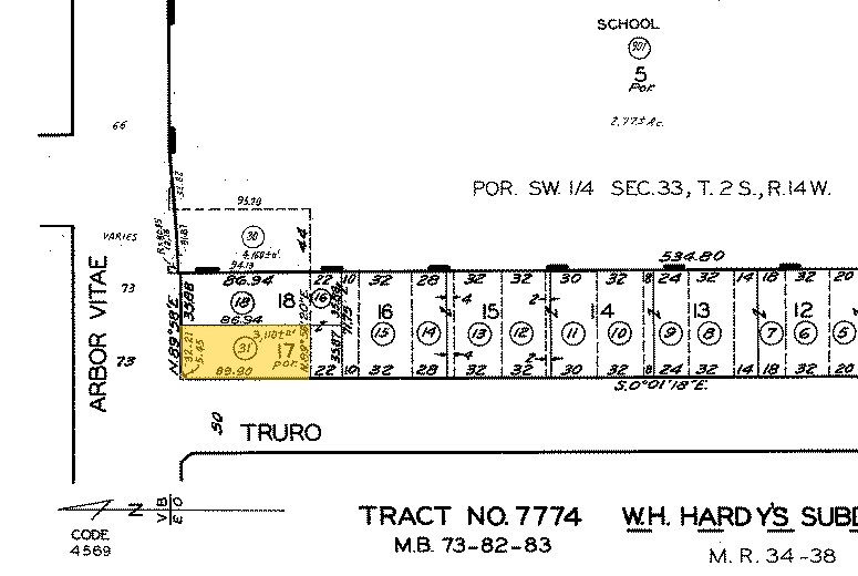 230 W Arbor Vitae St, Inglewood, CA à vendre - Plan cadastral – Image 2 sur 2