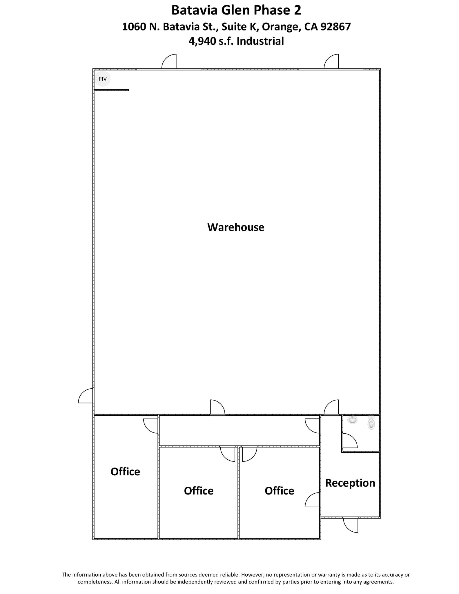 1060 N Batavia St, Orange, CA à louer Plan d’étage– Image 1 sur 7
