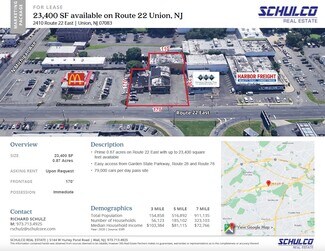 Plus de détails pour 22 Route 22, Union Township, NJ - Local commercial à louer
