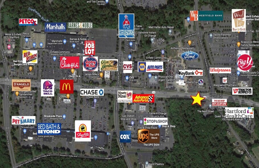 76 Hazard Ave, Enfield, CT à vendre - Aérien – Image 2 sur 6
