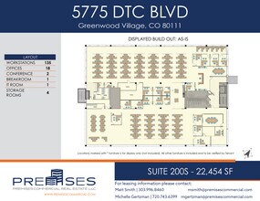 5775 Dtc Blvd, Greenwood Village, CO à louer Plan d’étage– Image 1 sur 1