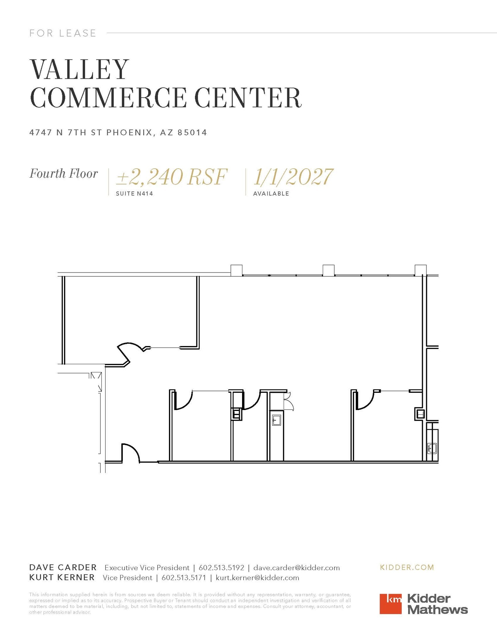 4745 N 7th St, Phoenix, AZ à louer Plan d’étage– Image 1 sur 1