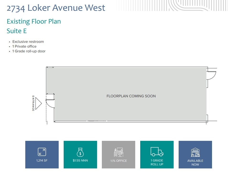 2720 Loker Ave W, Carlsbad, CA à louer Plan d’étage– Image 1 sur 1