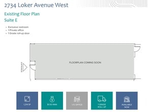 2720 Loker Ave W, Carlsbad, CA à louer Plan d’étage– Image 1 sur 1