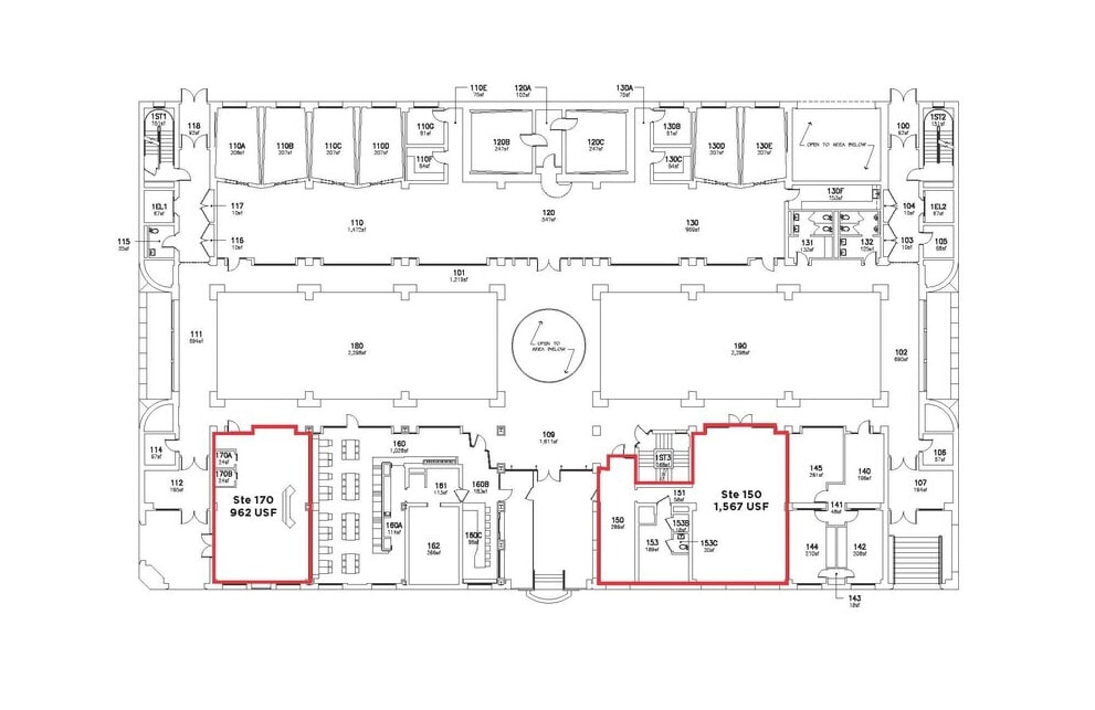 1 E Center St, Fayetteville, AR à louer Plan d’étage– Image 1 sur 1
