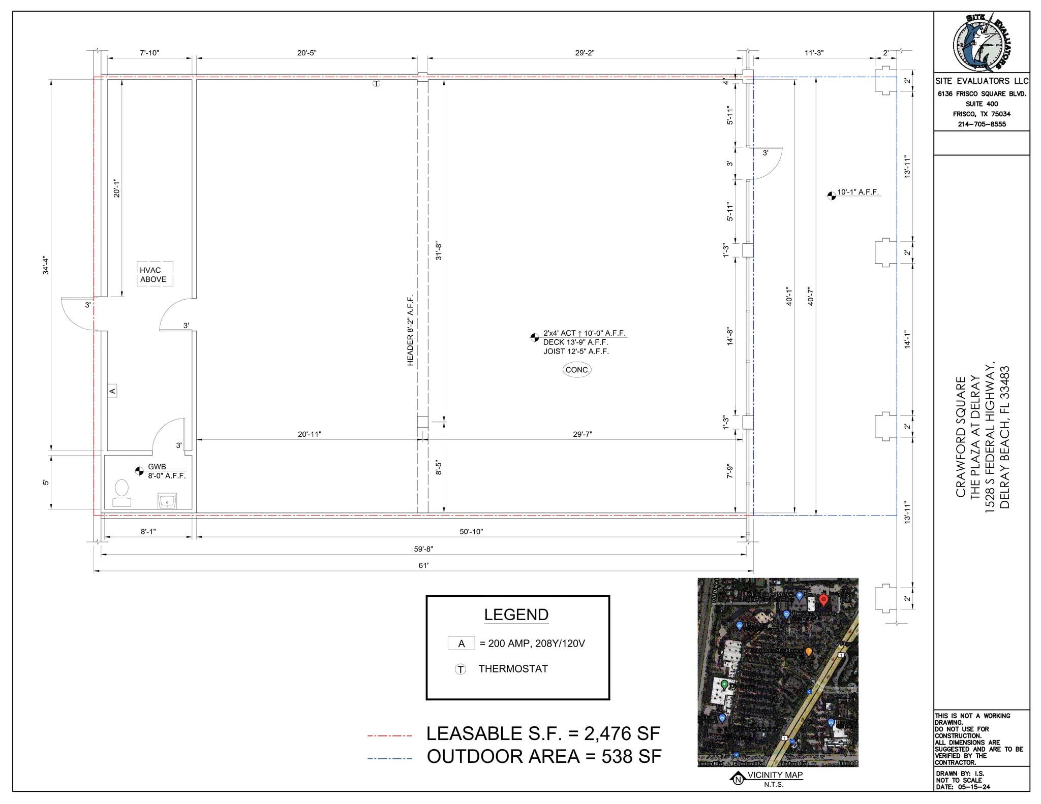 1490-1732 S Federal Hwy, Delray Beach, FL à louer Plan de site– Image 1 sur 6