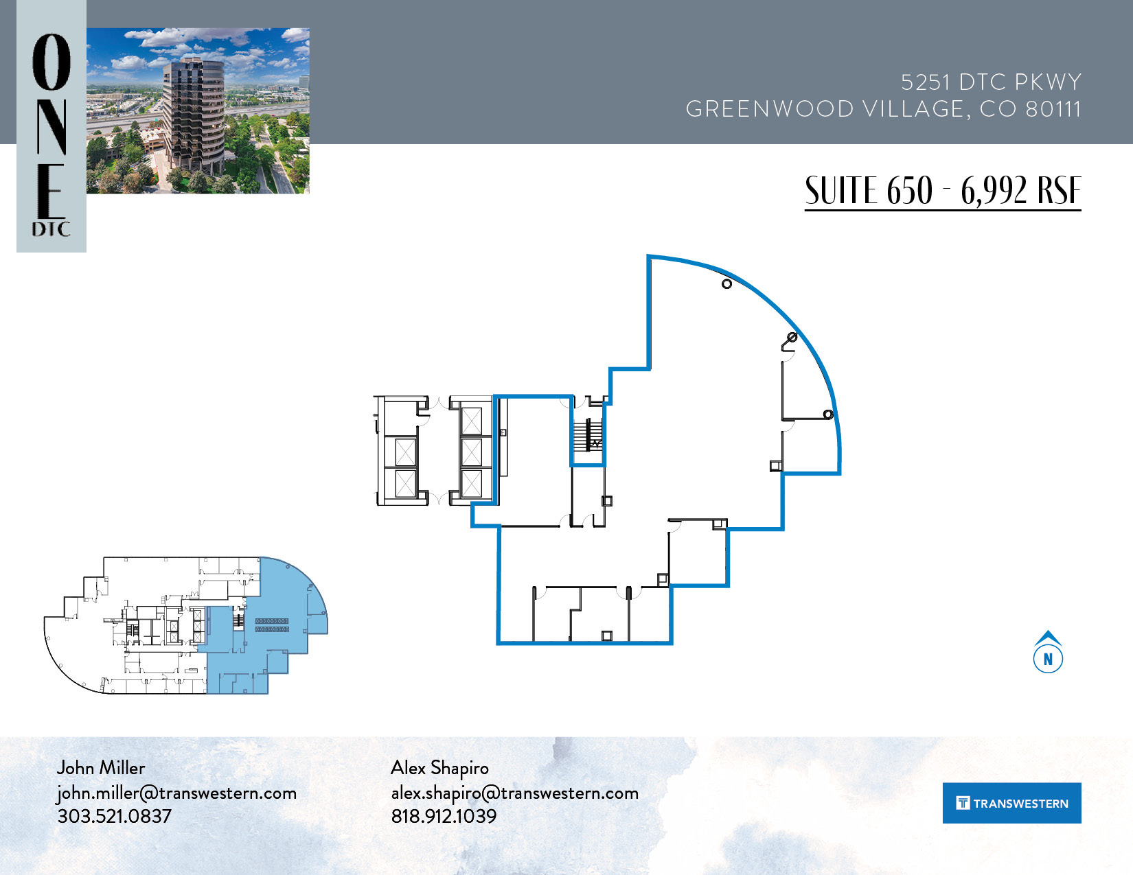 5251 Dtc Pky, Greenwood Village, CO à louer Plan d’étage– Image 1 sur 2