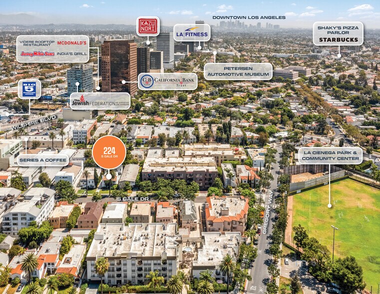 224 S Gale Dr, Beverly Hills, CA à vendre - Aérien – Image 3 sur 19